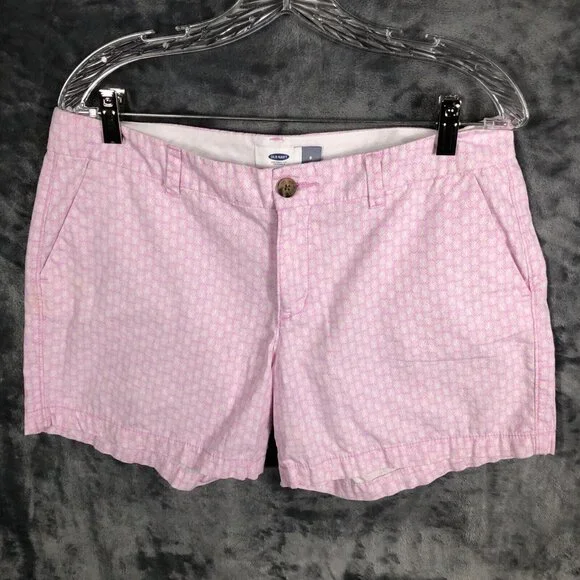 Old Navy Shorts Women’s Pink Twill Size Adult 8 - Picture 2 of 14